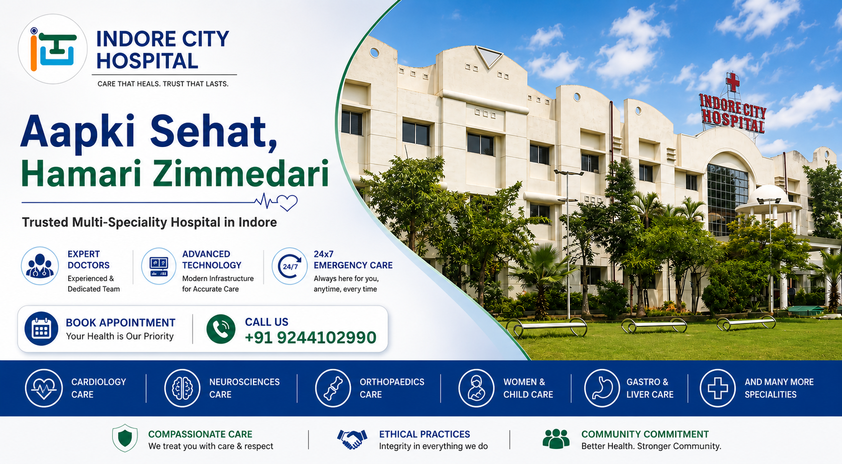 Indore City Hospital Banner -1